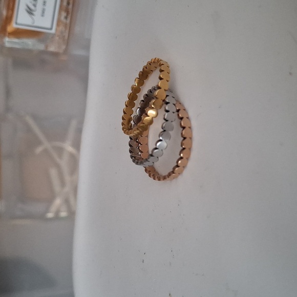 Stainless Steel Three Colors Set of Ring - Picture 9 of 9